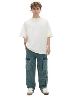 Cropp Jeansy*Ciemnoe jeansy wide leg