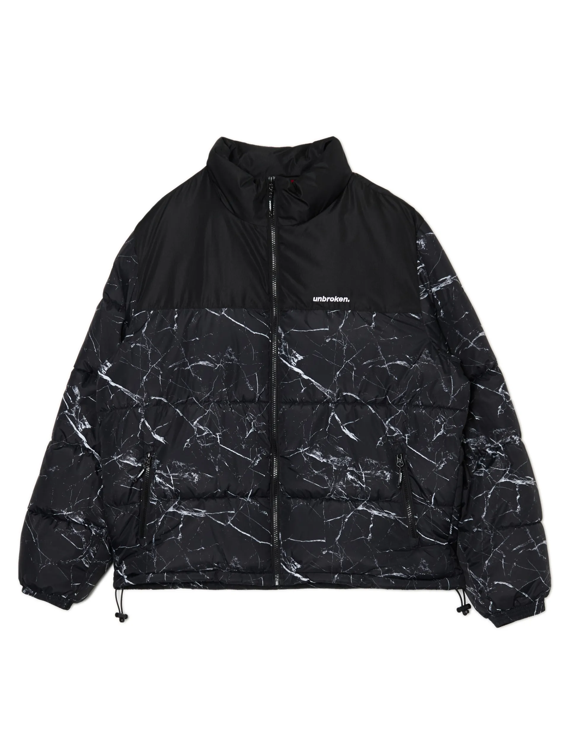 Cropp Kurtki Zimowe|Kurtki, Płaszcze*Ciemnoszara kurtka puffer z nadrukiem