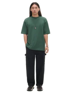 Cropp Koszulki*Ciemnozielona gładka koszulka