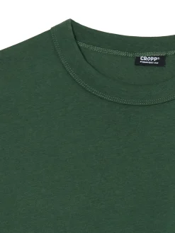Cropp Koszulki*Ciemnozielona gładka koszulka