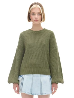 Cropp Swetry*Ciemno sweter z szerokim rękawem