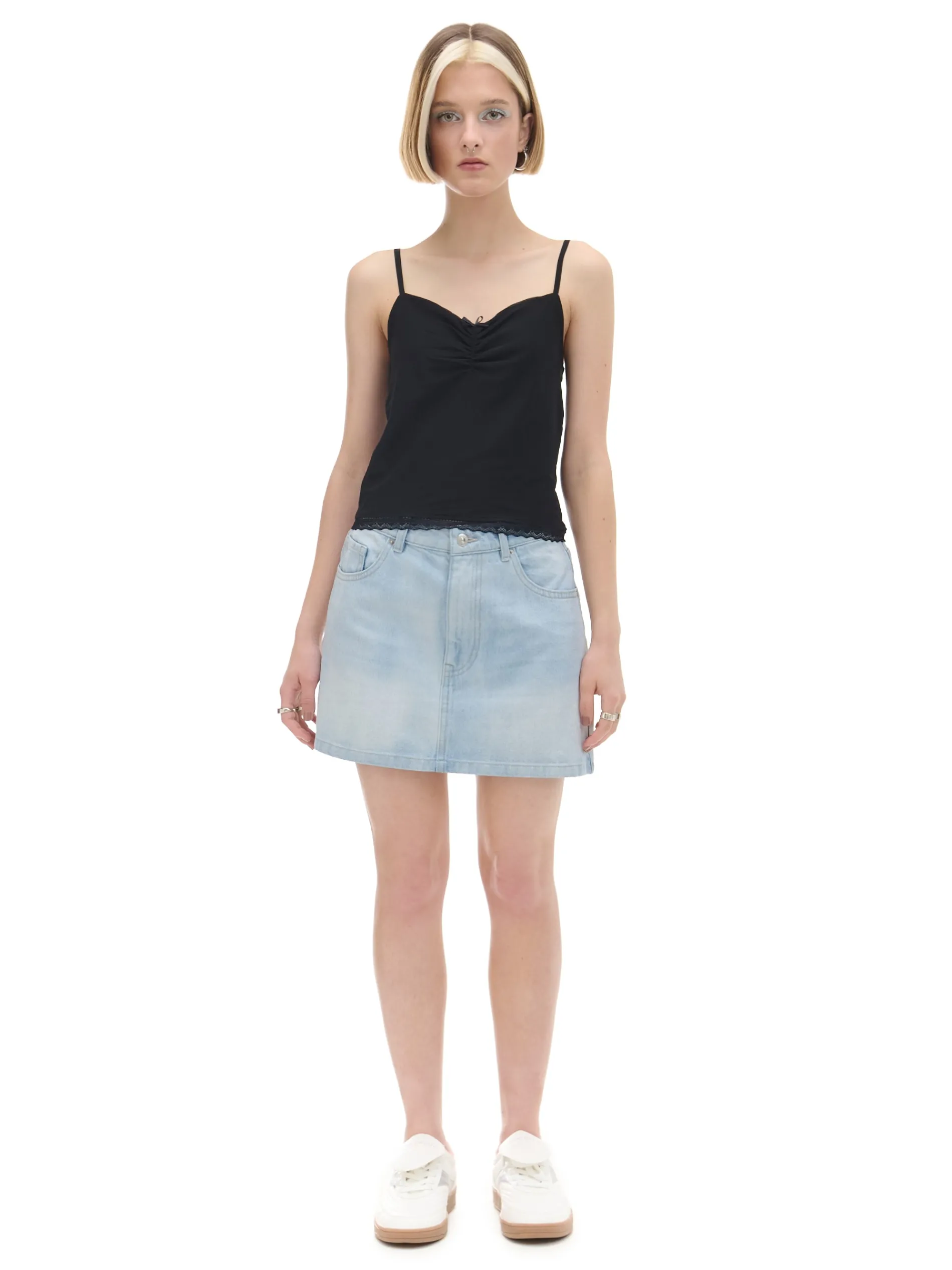 Cropp Spódnice*Cieniowana jasna jeansowa spódnica