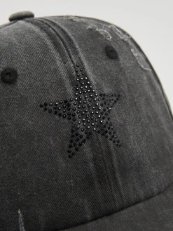 Cropp Czapki*Czapka z daszkiem z aplikacją i przetarciami