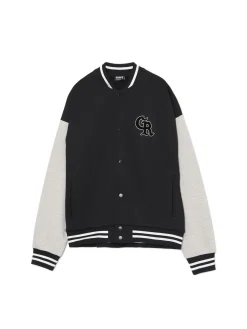 Cropp Bluzy*Czarna bluza college na zatrzaski