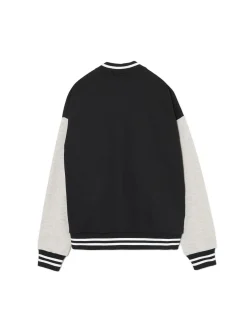 Cropp Bluzy*Czarna bluza college na zatrzaski