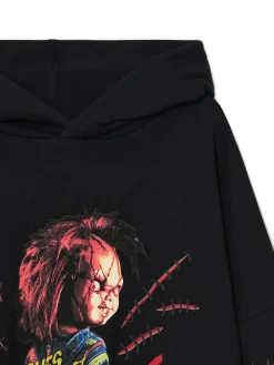 Cropp Bluzy*Czarna bluza hoddie z Laleczką Chucky