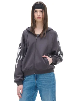 Cropp Bluzy*Czarna bluza hoodie z czaszkami