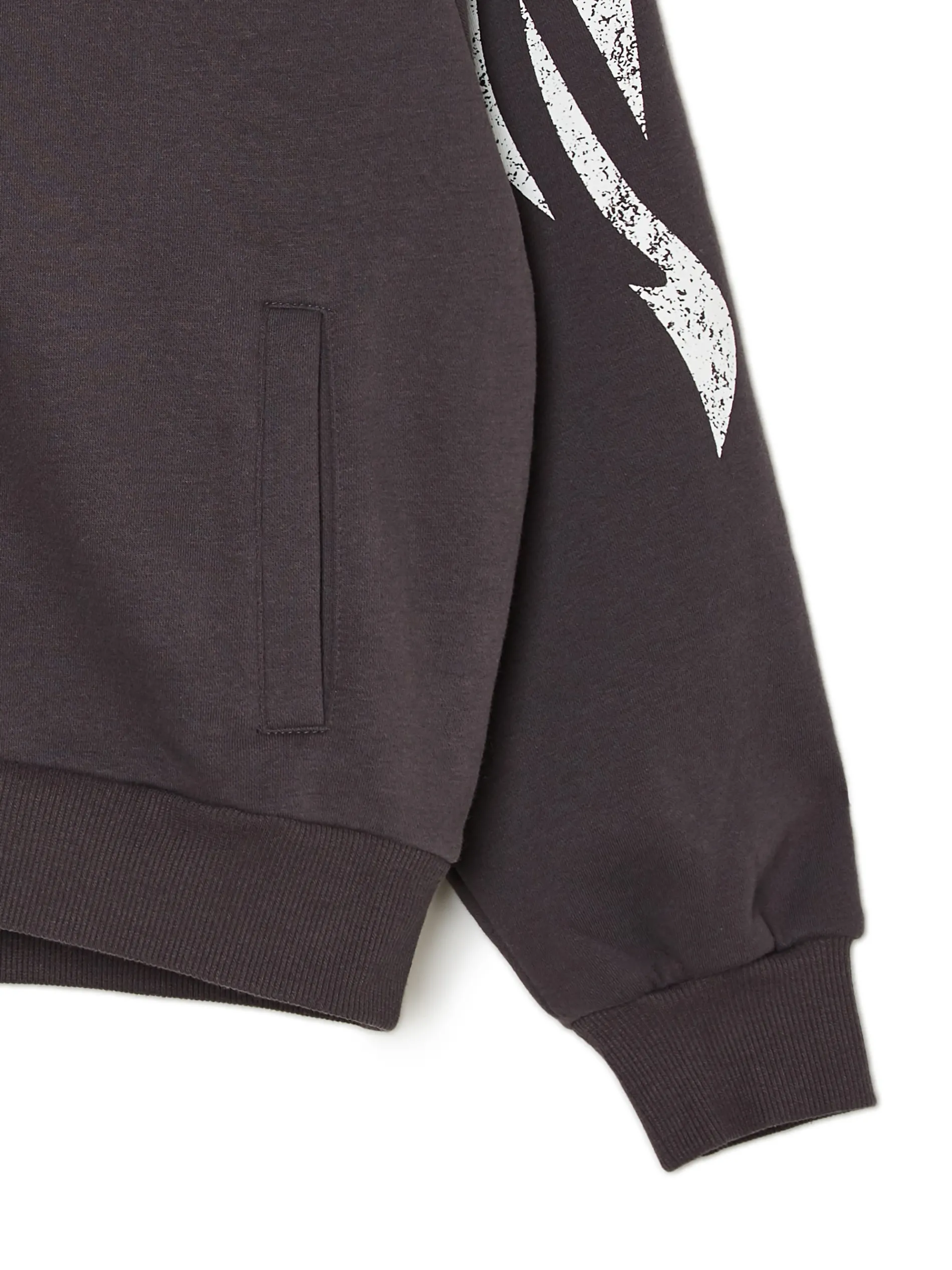 Cropp Bluzy*Czarna bluza hoodie z czaszkami