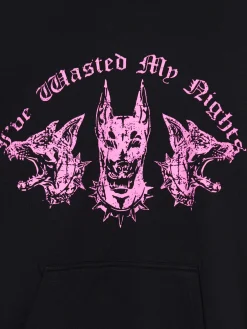 Cropp Unisex|Unisex*Czarna bluza hoodie z dobermanami UNISEX