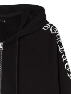 Cropp Bluzy*Czarna bluza hoodie z motywem skrzydeł