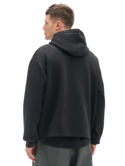 Cropp Bluzy*Czarna bluza hoodie z naszyjnikiem