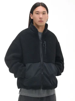 Cropp Bluzy*Czarna bluza sherpa