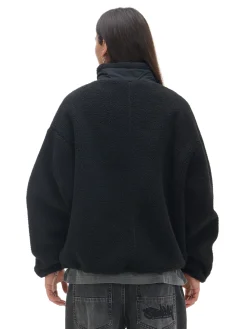 Cropp Bluzy*Czarna bluza sherpa