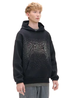 Cropp Bluzy*Czarna bluza z aplikacją