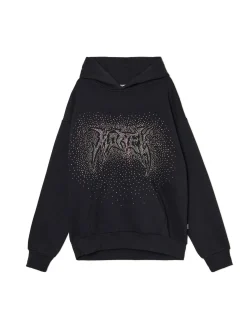 Cropp Bluzy*Czarna bluza z aplikacją