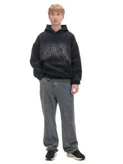 Cropp Bluzy*Czarna bluza z aplikacją