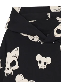Cropp Bluzy*Czarna bluza z czaszkami kotów