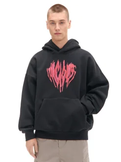 Cropp Bluzy|Unisex*Czarna bluza z efektownym nadrukiem UNISEX