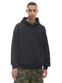 Cropp Bluzy*Czarna bluza z kapturem