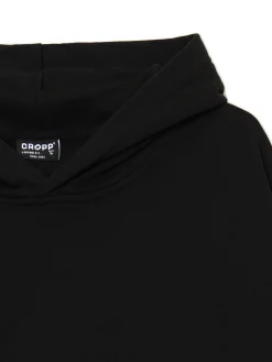 Cropp Bluzy*Czarna bluza z kapturem