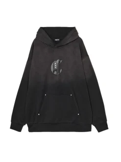 Cropp Bluzy*Czarna bluza z kapturem