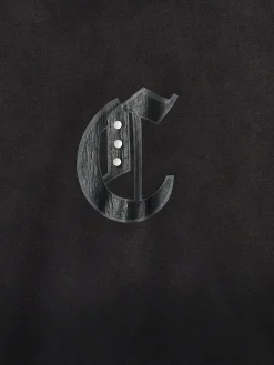 Cropp Bluzy*Czarna bluza z kapturem