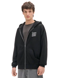 Cropp Bluzy*Czarna bluza z kapturem Beetlejuice