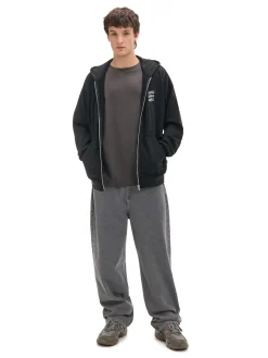 Cropp Bluzy*Czarna bluza z kapturem Beetlejuice