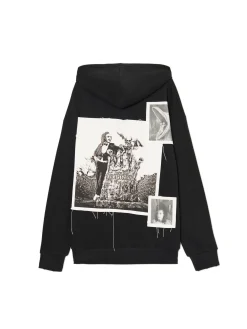 Cropp Bluzy*Czarna bluza z kapturem Beetlejuice