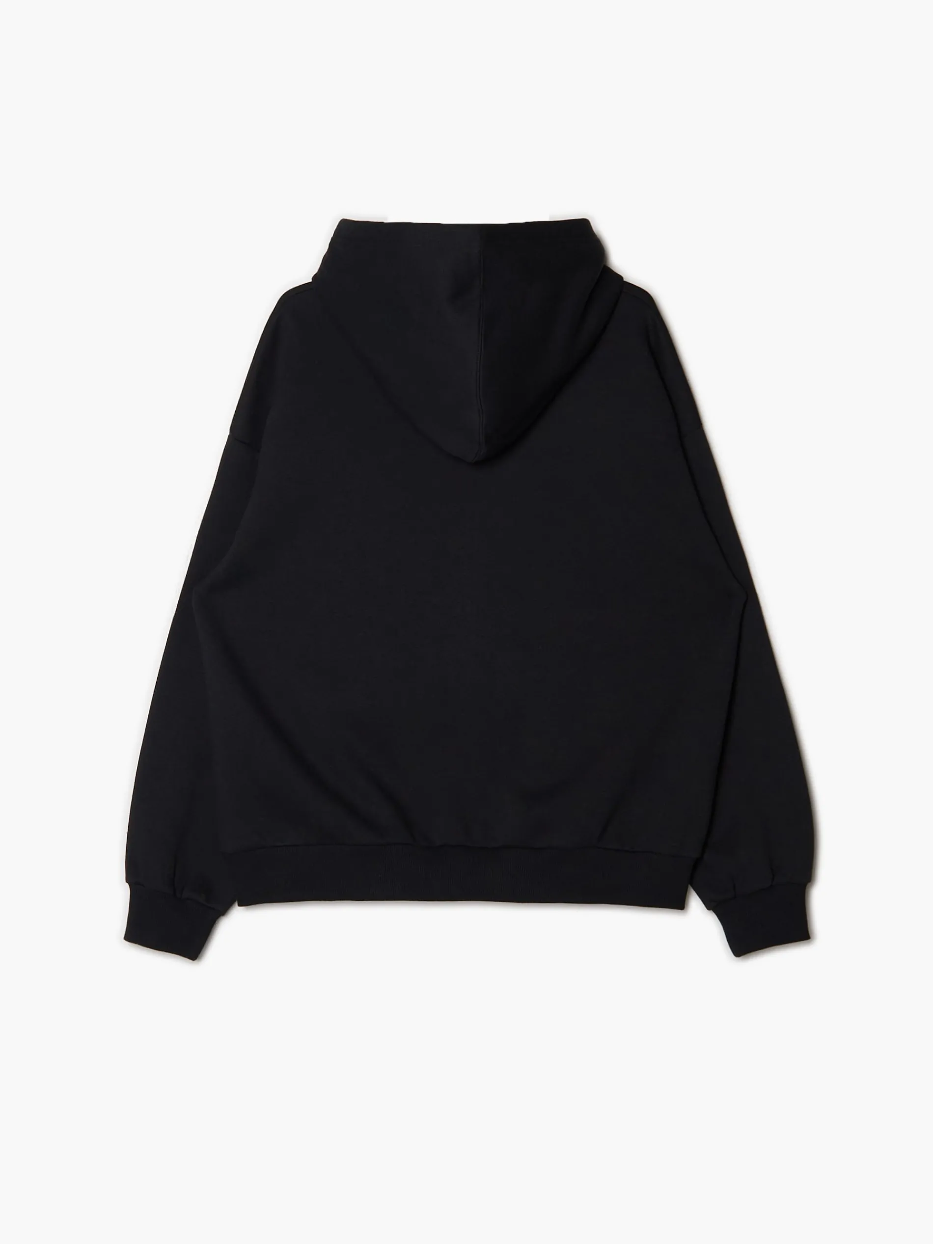 Cropp Bluzy*Czarna bluza z kapturem i aplikacją