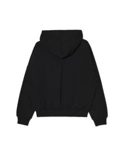 Cropp Bluzy*Czarna bluza z kapturem i nadrukiem