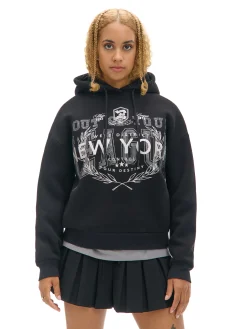 Cropp Unisex|Unisex*Czarna bluza z kapturem i napisami UNISEX