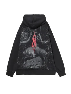 Cropp Bluzy*Czarna bluza z kapturem Slipknot