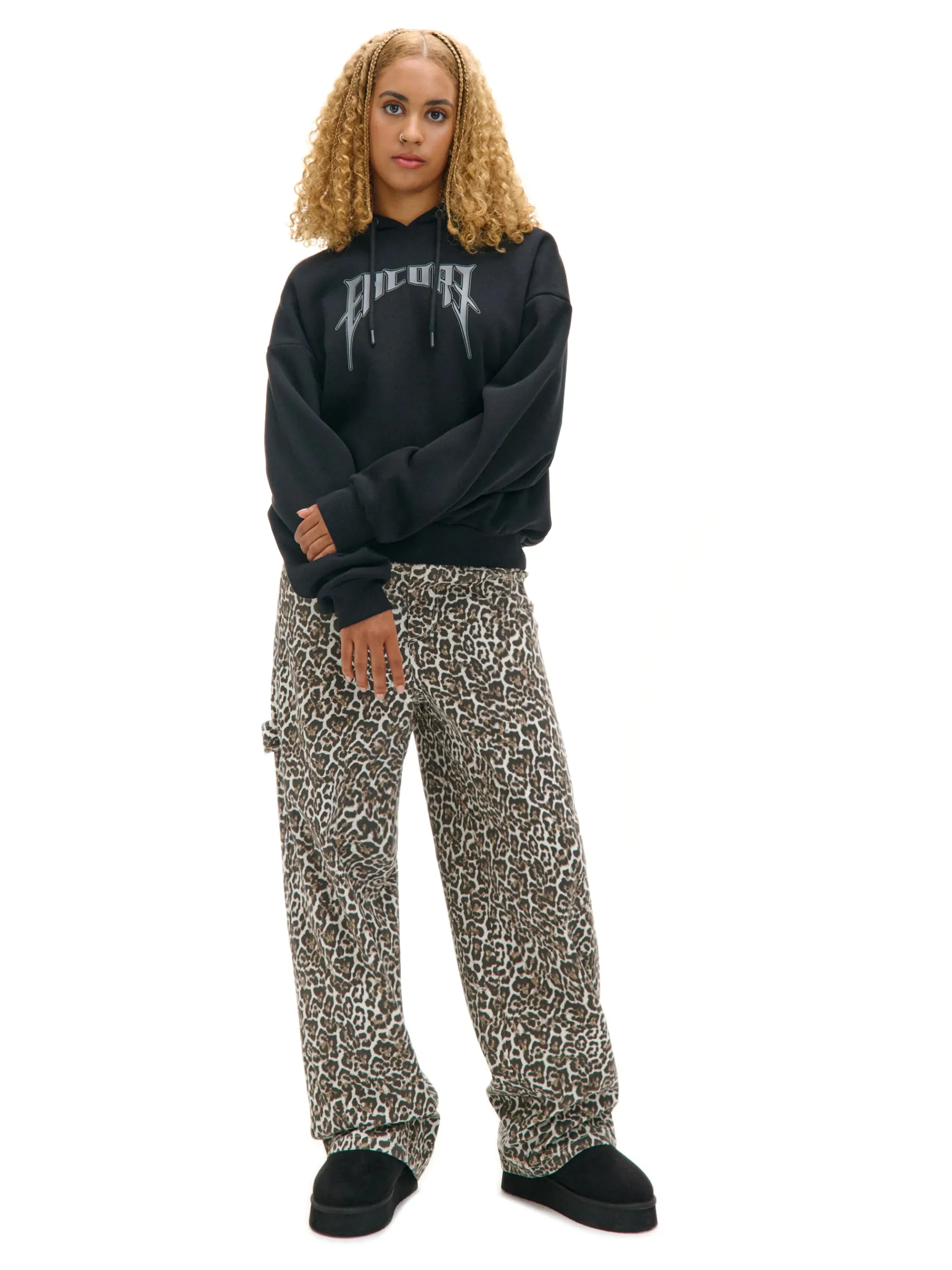 Cropp Unisex|Unisex*Czarna bluza z kapturem UNISEX