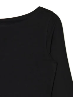 Cropp Koszulki, Topy*Czarna bluzka longsleeve z wiskozą