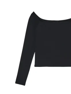 Cropp Koszulki, Topy*Czarna bluzka typu carmen