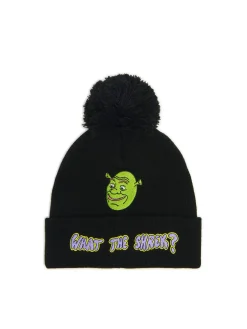 Cropp Czapki*Czarna czapka beanie Shrek