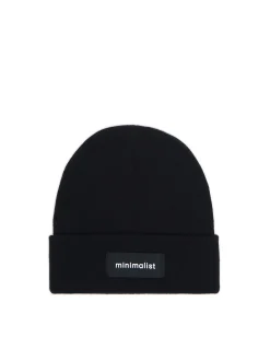 Cropp Czapki*Czarna czapka beanie z naszywką