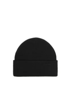 Cropp Czapki|Basic*Czarna czapka beanie z naszywką