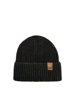 Cropp Czapki*Czarna czapka beanie z naszywką