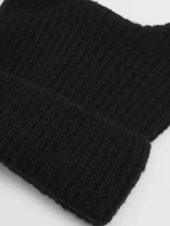 Cropp Czapki*Czarna czapka z kocimi uszkami