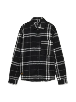 Cropp Koszule*Czarna flanelowa koszula z domieszką wełny