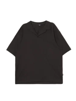Cropp Koszulki*Czarna gładka koszulka polo