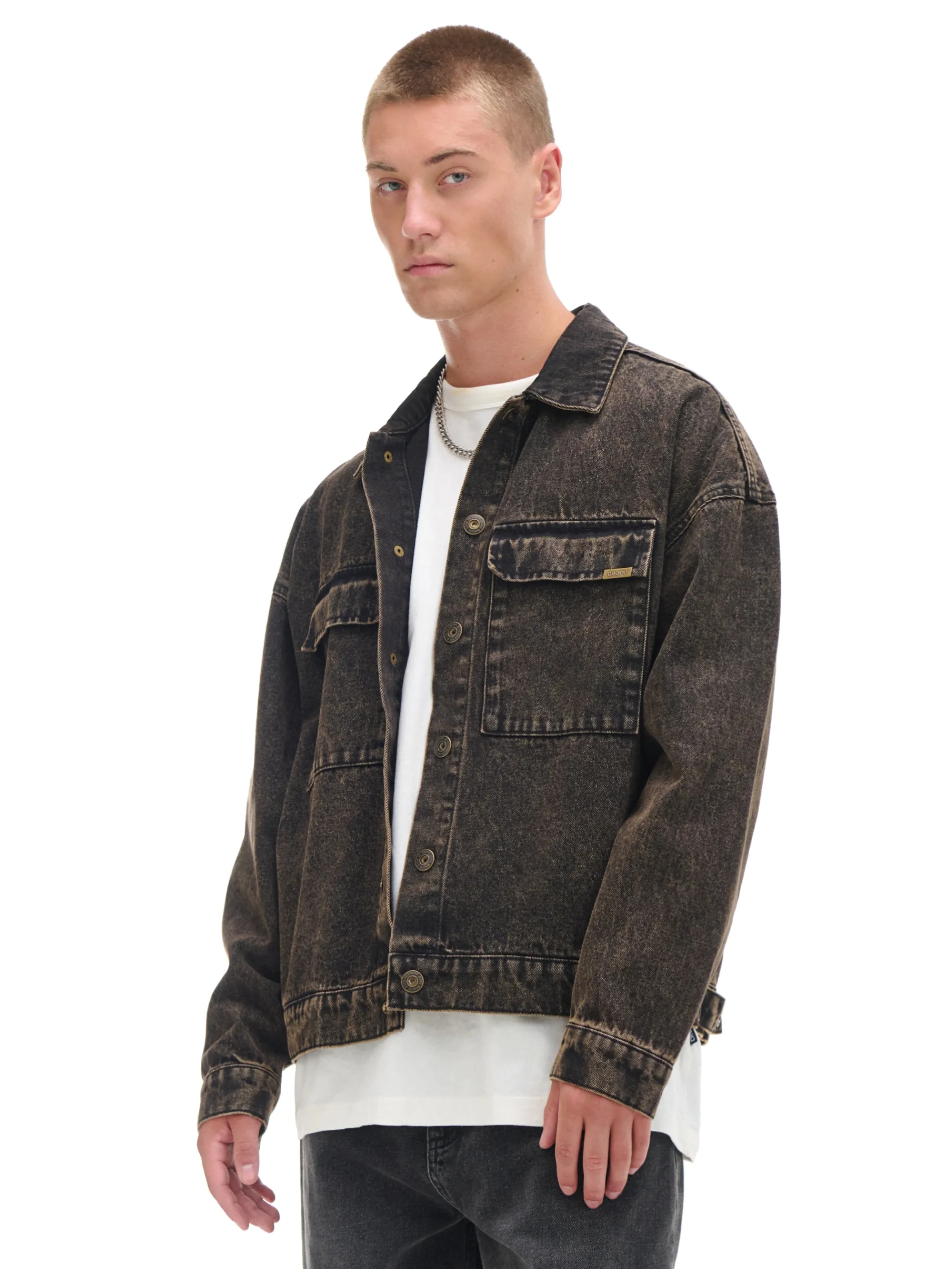 Cropp Kurtki, Płaszcze|Denim*Czarna jeansowa kurtka