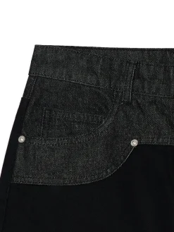 Cropp Spódnice*Czarna jeansowa spódnica mini