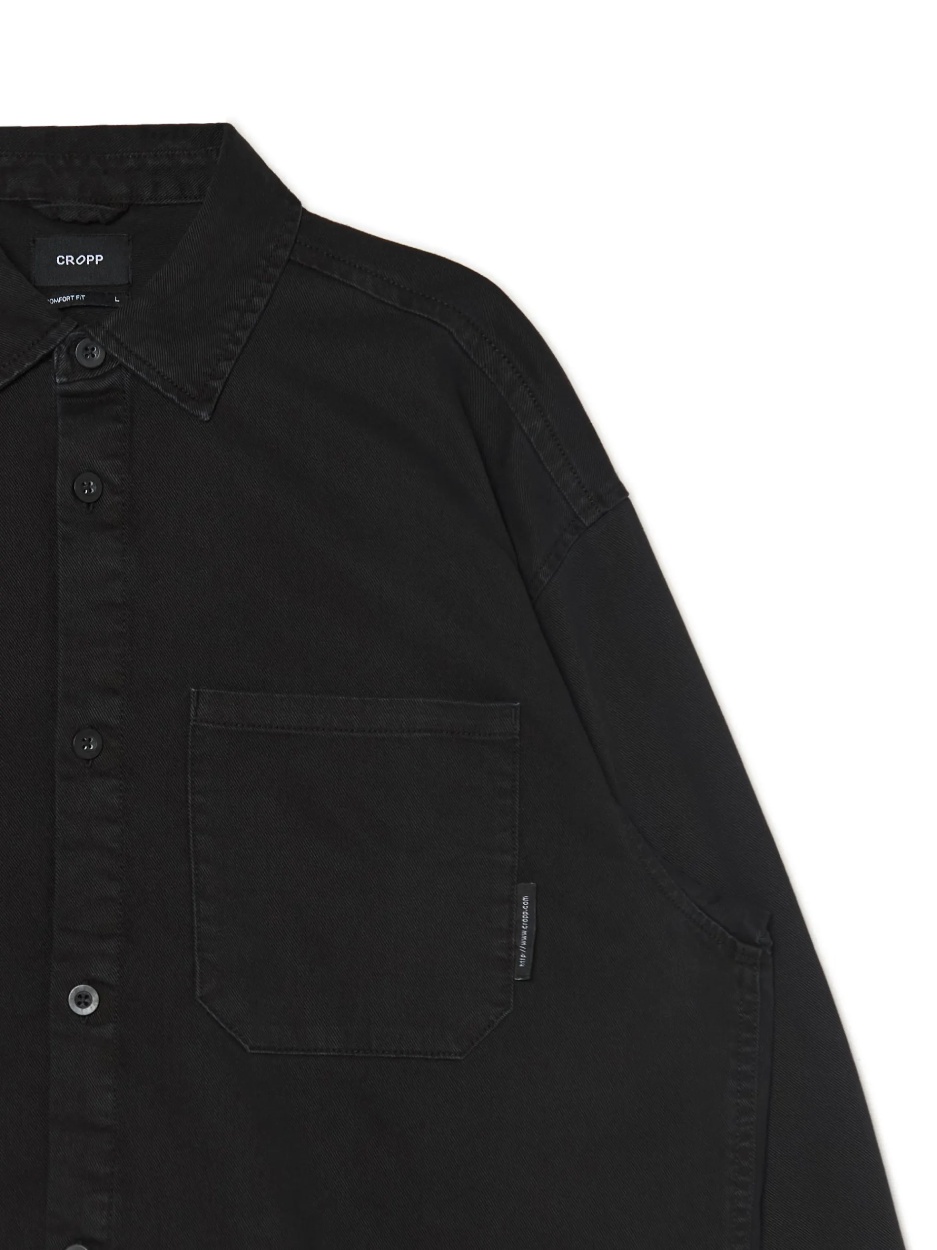 Cropp Denim|Koszule*Czarna koszula z kieszeniami