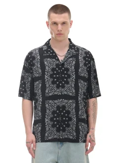 Cropp Koszule*Czarna koszula z krótkim rękawem