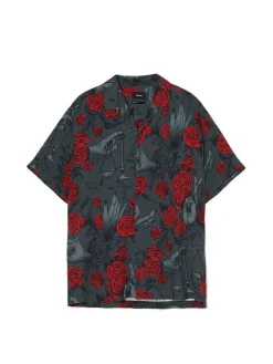 Cropp Koszule*Czarna koszula z motywem róż