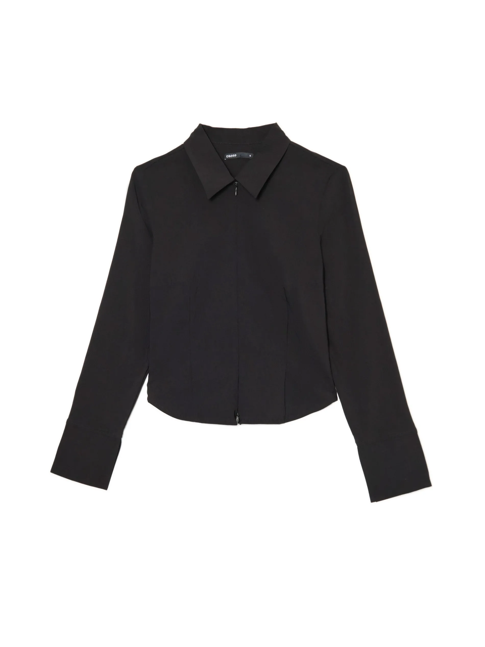 Cropp Koszule, Bluzki*Czarna koszula z podwójnym suwakiem