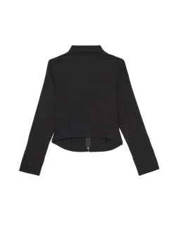 Cropp Koszule, Bluzki*Czarna koszula z podwójnym suwakiem
